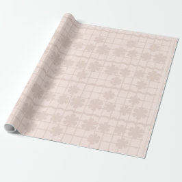 Blommig rutigt inslagspapper presentpapper