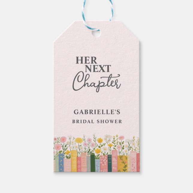 Blommig saga Brudens Nästa Kapitel Bröllopsfest  Presentetikett (Framsidan)