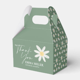 Blommig Sagegrön Tack Presentaskar
