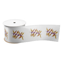 Blommig satinband