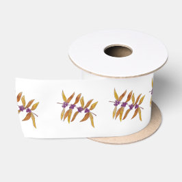 Blommig satinband