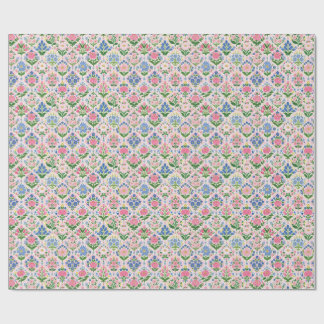 Blommig scallop presentpapper