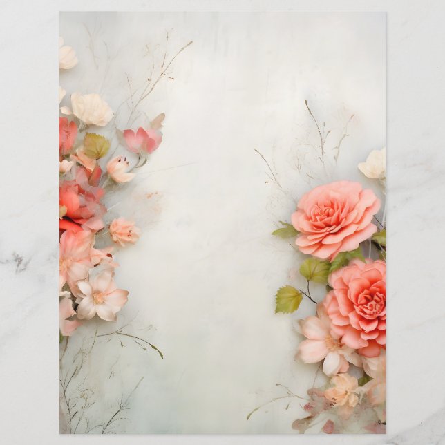 Blommig Scrapbookingpapper (Framsida)