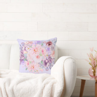 Blommig Shabby Chic Rosa Vintage Kudde