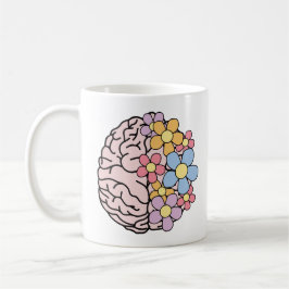 Blommig sinneshjärna kaffemugg