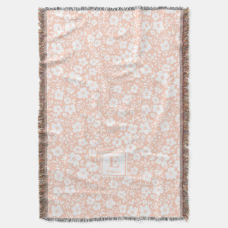 blommig Sittdyna med eget namn och monogram Filt