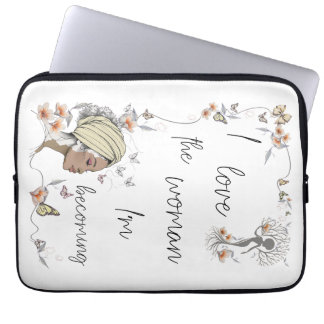Blommig självkärlek present för kvinnor laptop fodral