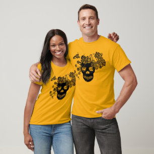 Blommig skalleT-tröja T Shirt