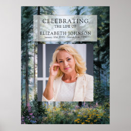 Blommig Skog Livets Firande Välkomstskylt Poster