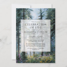 Blommig skogslivslut Celebration Livets Begravning