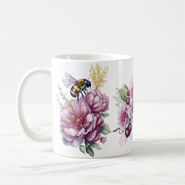 Blommig skönhet  kaffemugg (Vänster)