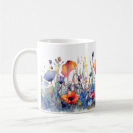 Blommig skönhet  kaffemugg