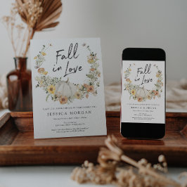 Blommig Skördepumpa Hösa Förälskad Bröllopsfest  Inbjudningar