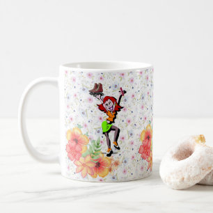 Blommig Skridsko Mugg