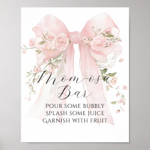 Blommig slinga elegant blommig flicka baby shower poster