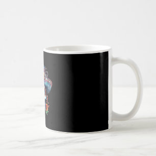Blommig socker skalle Dag för döda Dia De Muertos Kaffemugg