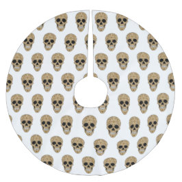 Blommig sockerkalle Dia de los Muertos Julgransmatta Borstad Polyester
