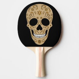 Blommig sockerkalle Dia de los Muertos Pingisracket