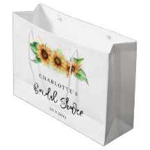 Blommig Solros Vattenfärg Bröllopsdusch