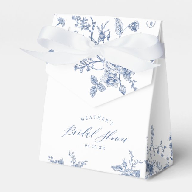 Blommig Something Blue Bröllopsdusch Presentaskar (Framsidan Sidan)