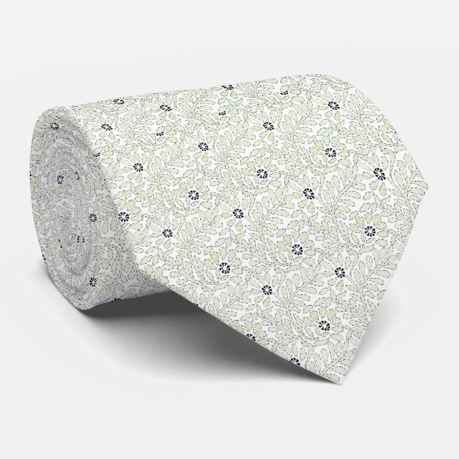 Blommig sömlös formell mönster slips (Rullad)