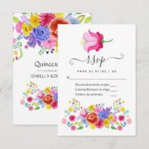 Blommig spansk fiesta Quinceañera