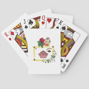 Blommig spelkortlek kortlek