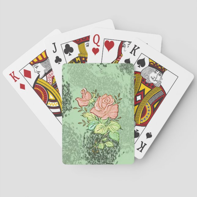 Blommig spelkortlek kortlek (Baksidan)