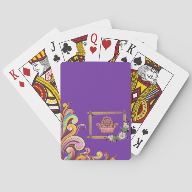 Blommig spelkortlek spel kort (Baksidan)