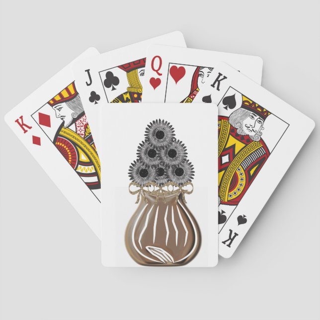 Blommig spelkortlek spelkort (Baksidan)