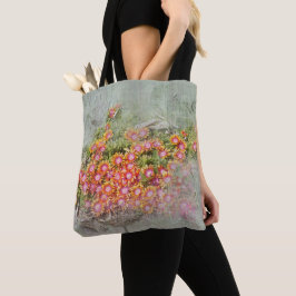 Blommig spray crossbody väska