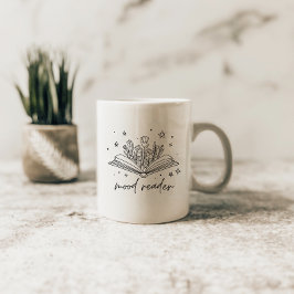Blommig stämningsläsebok för bokälskare kaffemugg