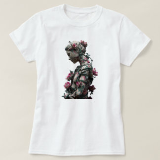 Blommig Stengudinne T-Shirt