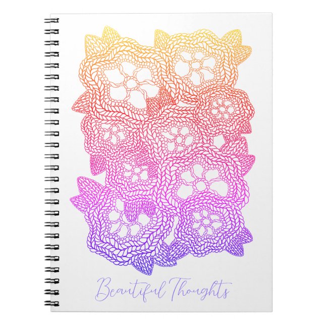 BLOMMIG STICKAD 6,5x8,75 Anteckningsbok + Text  (Framsidan)