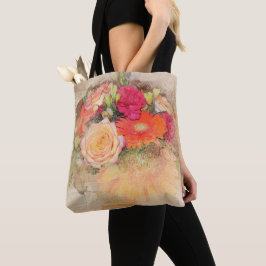 Blommig stilleben crossbody-taska tygkasse