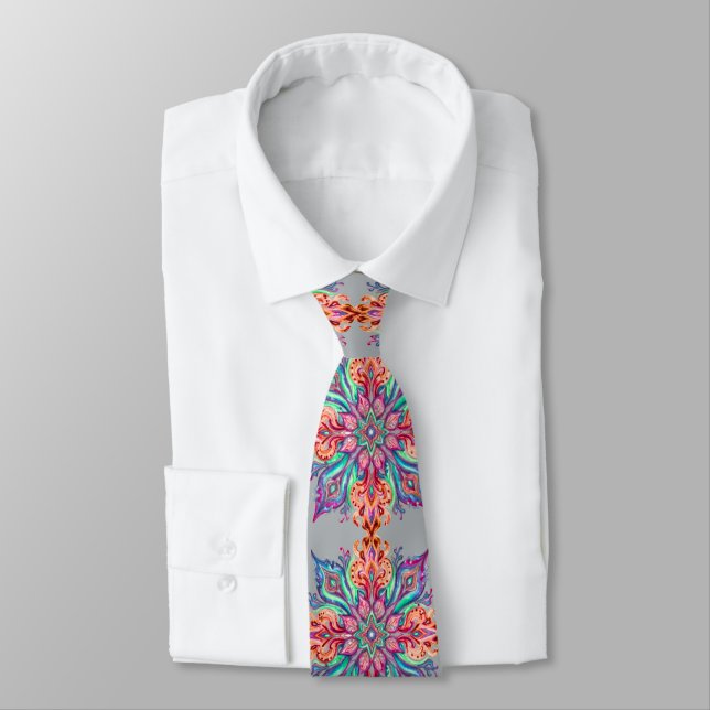 Blommig stjärna mandala slips (Bunden)