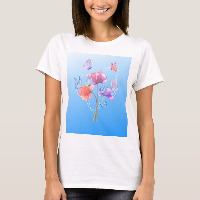 Blommig Symfoni T Shirt (Framsida)