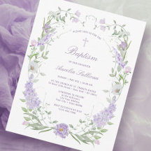 Blommig Syrlilja Lavendel Ram Döpelse Liten Storle