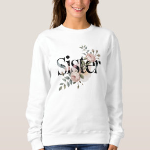 Blommig systertypografi botanisk gåvodesign t shirt