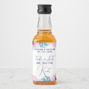 Blommig Ta ett skott vi knöt knuten mini Spritflaskor Etikett