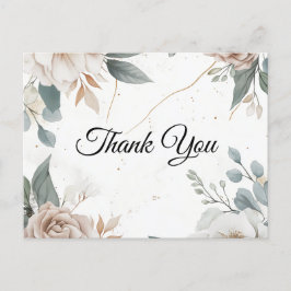 Blommig Tacksamhet Vykort