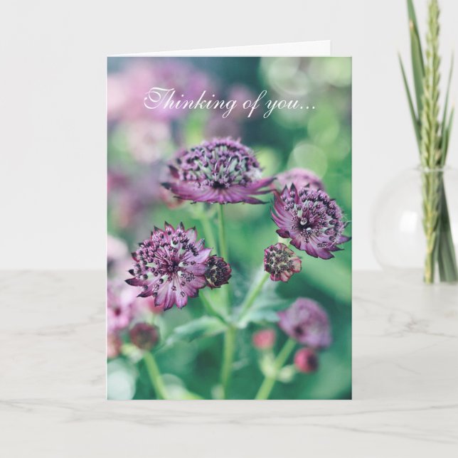 Blommig tankekort kort (Framsida)