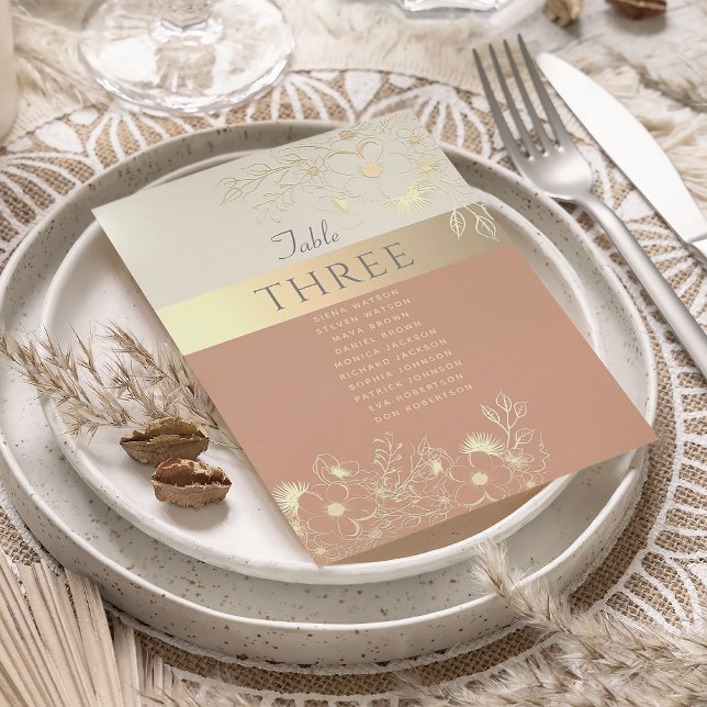 Blommig Terrakotta Bröllopsplatskarta (Skapare uppladdad)