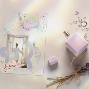 Blommig texturerat papper elegant bröllopsinbjudan inbjudningar