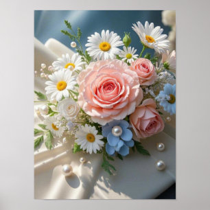 Blommig Tidlös elegans möter viskad romantik Poster