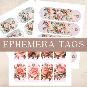 Blommig tillfällig dekupörscrapbook skrotjournal