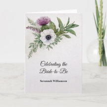 Blommig Tistel Bröllopsdusch