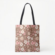 Blommig Totebag - Över Axeln