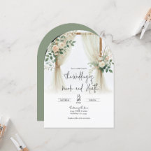 Blommig Träbåge Grönska Rosor Rustik Bröllop