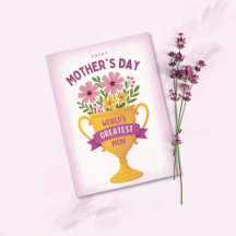 Blommig trofé Mors dag Lila
